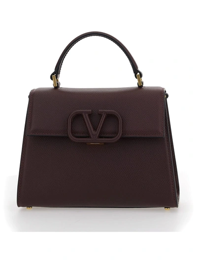 Shop Valentino Small Handbag In Rubin/nero