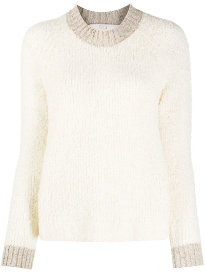 Shop Tela Long-sleeve Knitted Jumper In Neutrals
