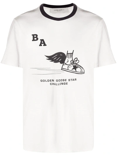 Shop Golden Goose Graphic-print T-shirt In White