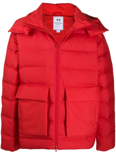 Shop Y-3 Classic Puffer Jacket In Red