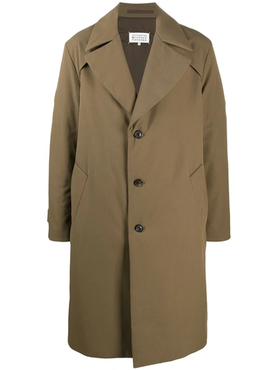 Shop Maison Margiela Classic Trench Coat In Green