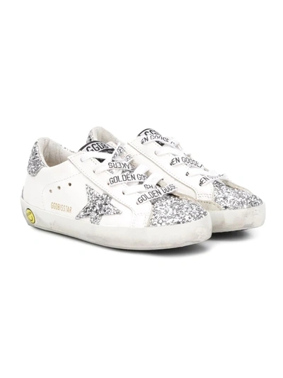 Shop Golden Goose Superstar Glitter Sneakers In White