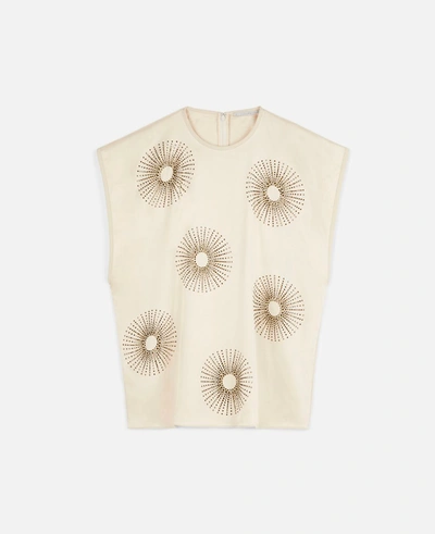 Shop Stella Mccartney Silver Moon Piper Hotfix Top