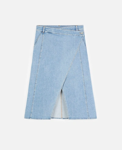 Shop Stella Mccartney Peyton Denim Skirt In Blue