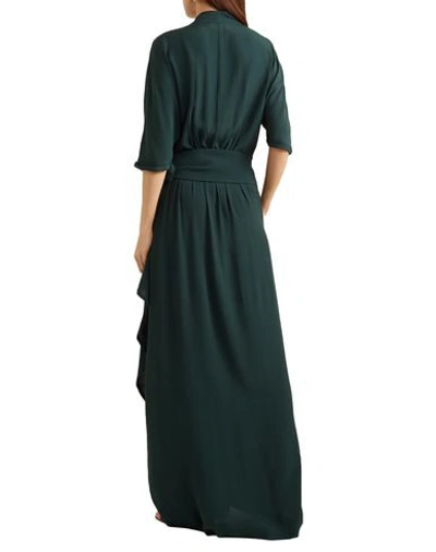 Shop Albus Lumen Long Dresses In Dark Green