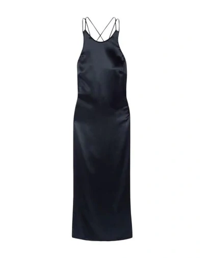 Shop Deveaux Woman Midi Dress Midnight Blue Size 10 Triacetate, Polyester