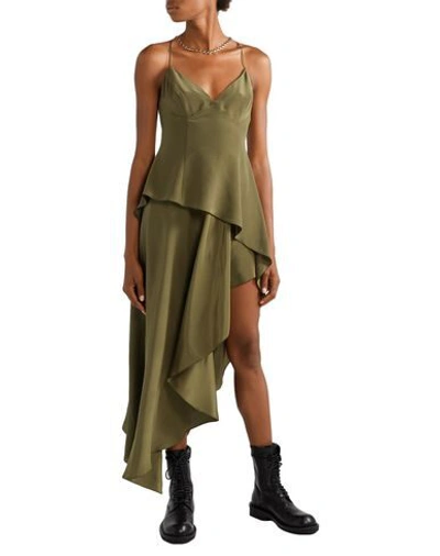 Shop Amiri Short Dresses In Military Green
