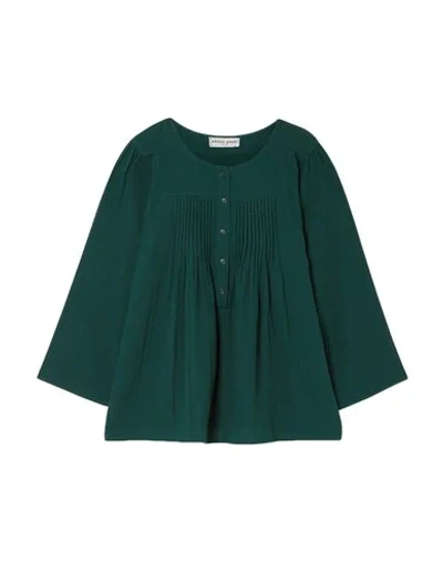 Shop Apiece Apart Woman Top Deep Jade Size 0 Cotton In Green