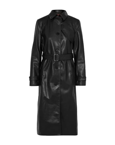 Shop Commission Woman Overcoat & Trench Coat Black Size 2 Polyurethane