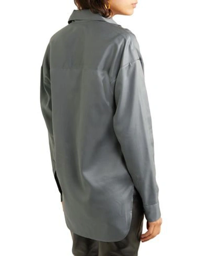 Shop Deveaux Woman Shirt Lead Size 10 Tencel In Grey