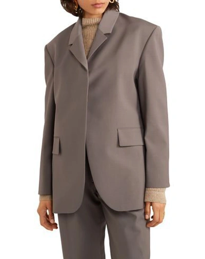 Shop Deveaux Suit Jackets In Grey