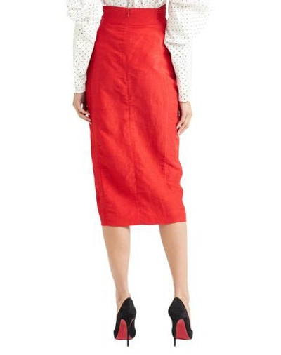 Shop Carmen March Woman Maxi Skirt Red Size 10 Viscose, Linen