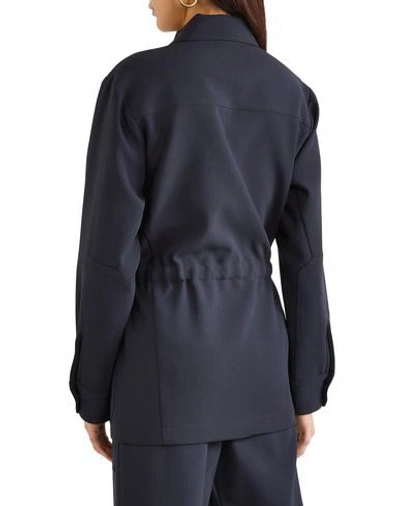 Shop Deveaux Suit Jackets In Dark Blue