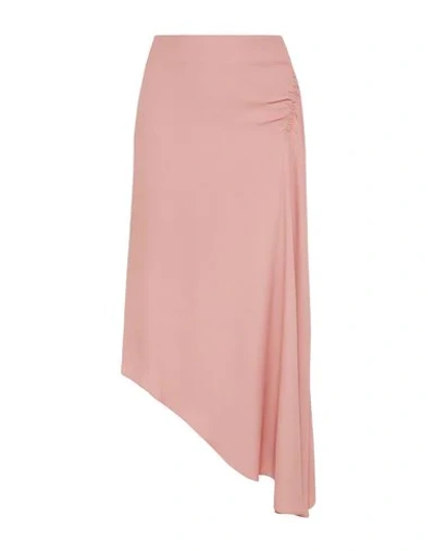 Shop Les Héroïnes By Vanessa Cocchiaro Long Skirts In Pastel Pink