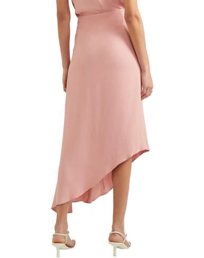 Shop Les Héroïnes By Vanessa Cocchiaro Long Skirts In Pastel Pink