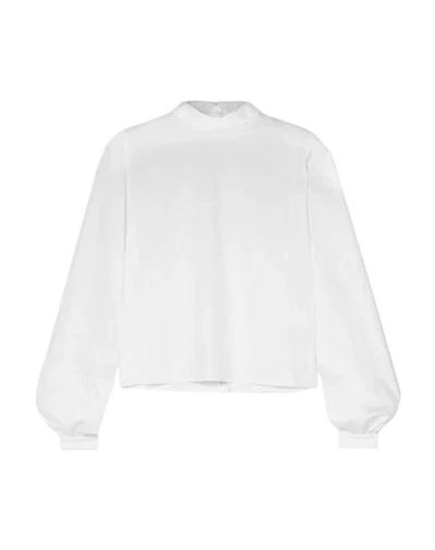 Shop La Collection Woman Top White Size 2 Cotton, Polyamide, Elastane