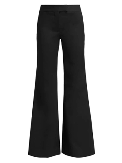 Shop Marina Moscone Flared Trousers In Black