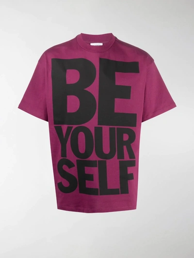Shop Honey Fucking Dijon Be Yourself Crewneck T-shirt In Purple