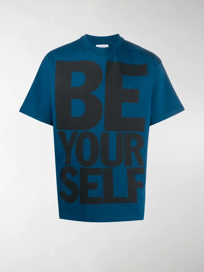 Shop Honey Fucking Dijon Slogan Print T-shirt In Blue