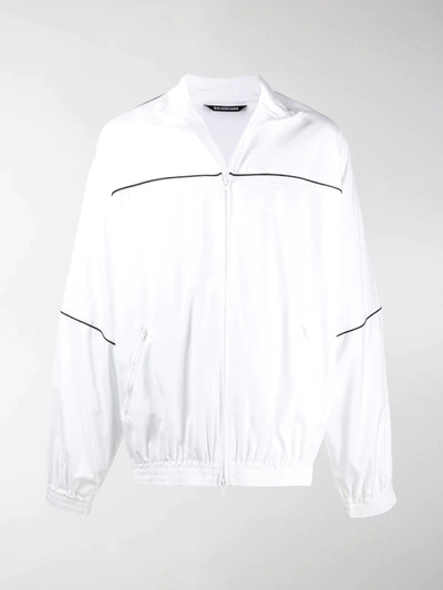 Shop Balenciaga Zip-up Tracksuit Jacket In White