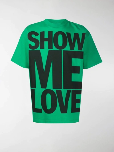 Shop Honey Fucking Dijon Show Me Love Oversized T-shirt In Green