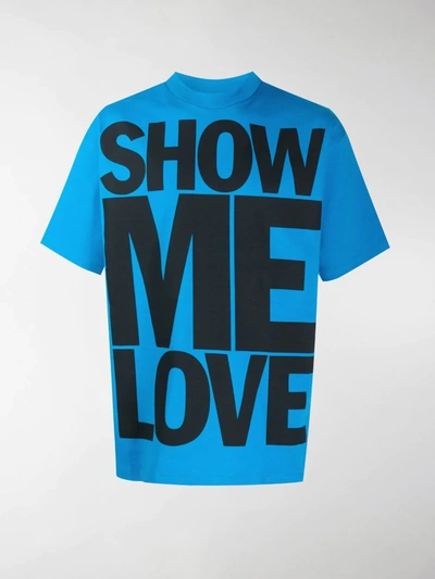 Shop Honey Fucking Dijon Show Me Love Oversized T-shirt In Blue