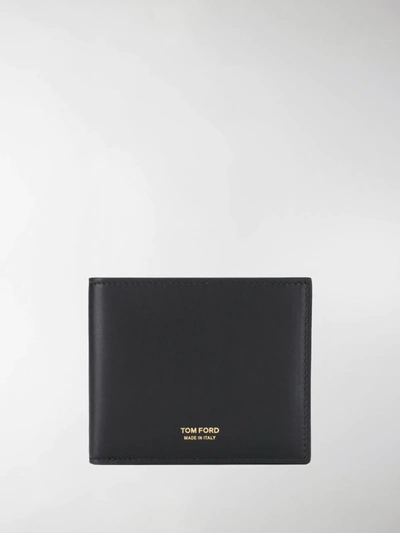Shop Tom Ford Logo-embossed Leather Wallet In Black