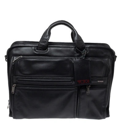 Pre-owned Tumi Black Leather Laptop Organizer Briefcase