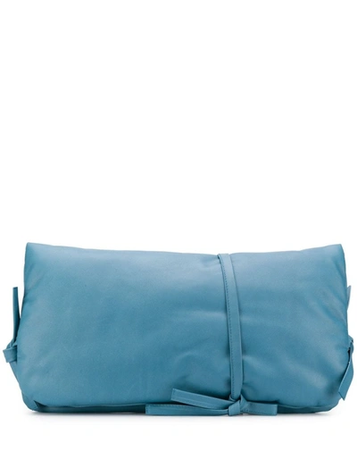Shop A.w.a.k.e. Folded Clutch Bag In Blue