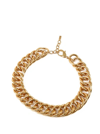 Shop Saint Laurent Gold Metal Necklace