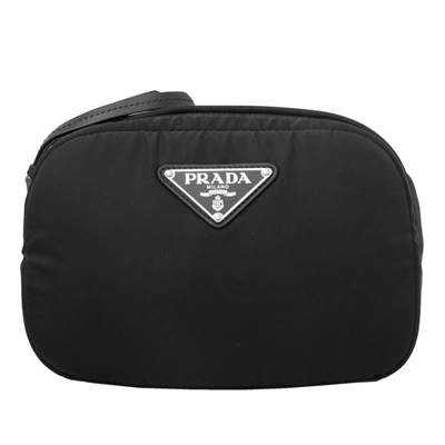 Shop Prada Tessuto Belt Bag In Black