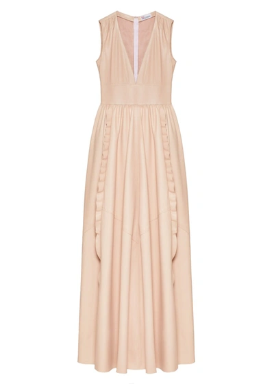 Shop Red Valentino Nude Leather Dress In Neutrals