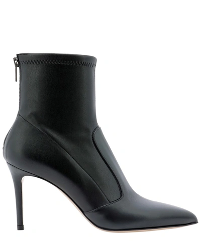 Shop Sergio Levantesi Black Leather Ankle Boots