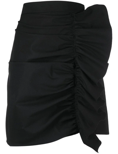 Shop Red Valentino Black Nylon Skirt