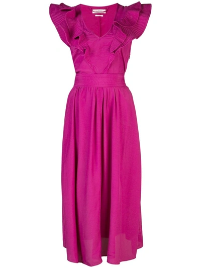 Shop Isabel Marant Étoile Fuchsia Polyester Dress In Pink