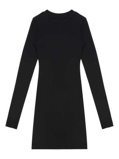 Shop Heron Preston Black Long Sleeve Mini Dress