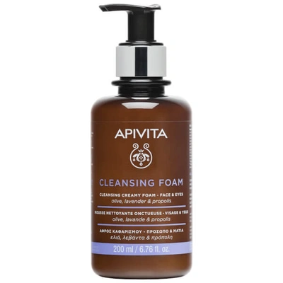 Shop Apivita Face And Eyes Cleansing Foam 6.76 Fl. oz