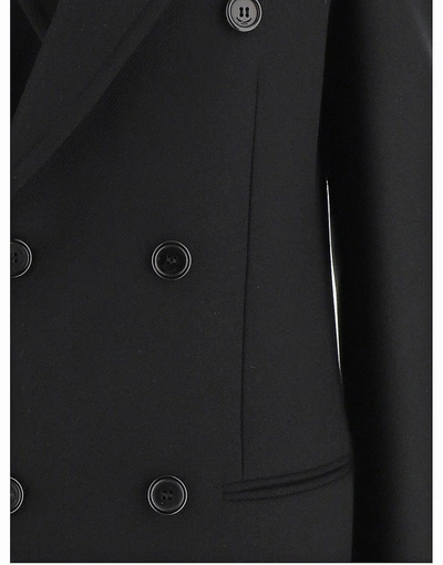 Shop Saint Laurent Coats & Jackets Double-breasted Women's Coat In Black