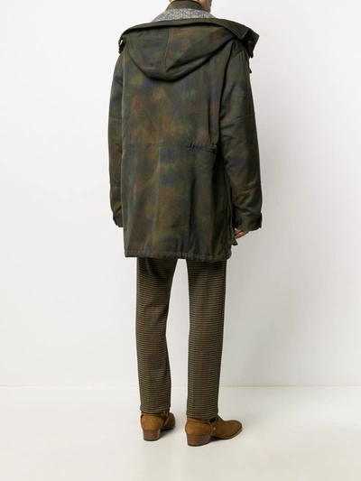 Shop Missoni Camouflage Hooded Parka In Green