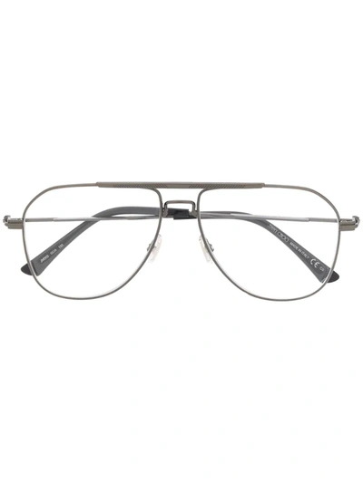 Shop Jimmy Choo Aviator Frame Glasses In Silver