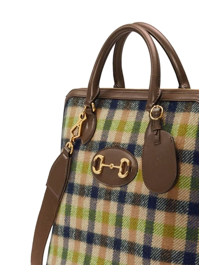 Shop Gucci Horsebit 1955 Small Duffle Bag In Brown