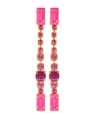 Shop Elizabeth Cole Gracelyn Linear Drop Earrings In Pink