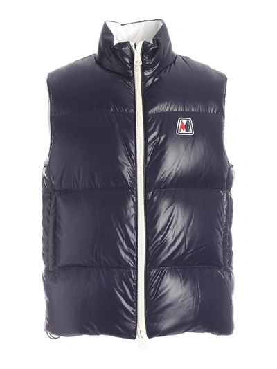 Shop Moncler Monginevro Quilted Waistcoat In Blue