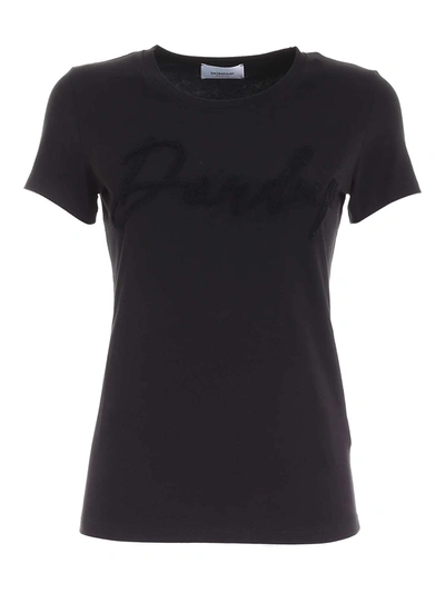 Shop Dondup Logo Patch T-shirt In Black