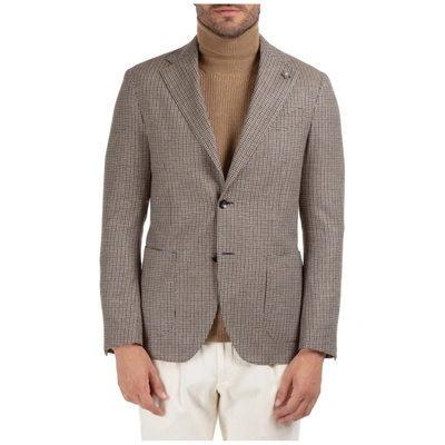 Shop Lardini Men's Wool Jacket Blazer  Special Line In Beige