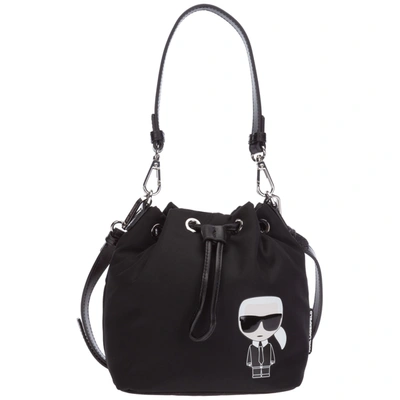 Shop Karl Lagerfeld Women's Shoulder Bag  K/ikonik In Black