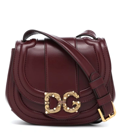 Shop Dolce & Gabbana Dg Amore Small Leather Crossbody Bag In Red