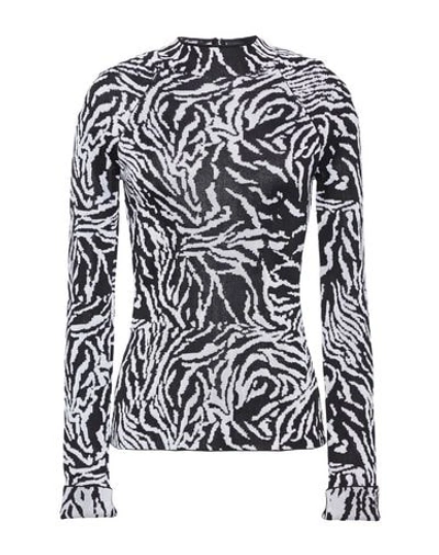 Proenza Schouler Jacquard-knit Turtleneck Sweater In Black