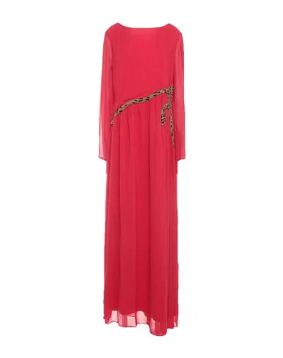 Shop Cavalli Class Woman Maxi Dress Red Size 14 Viscose