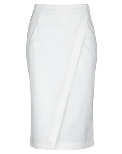 Shop Manuel Ritz 3/4 Length Skirts In White